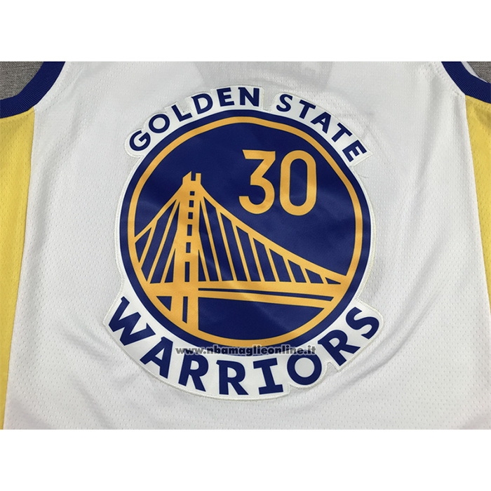 Maglia Golden State Warriors Stephen Curry #30 Association 2022-23 Bianco